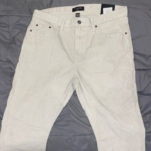 White Corduroy Pants - Banana Republic